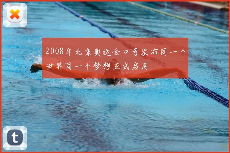 2008年北京奥运会口号发布同一个世界同一个梦想正式启用